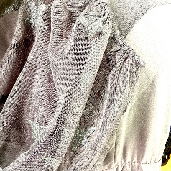 TORRID | Black Long Sleeve MIDI Dress, Star Sheer Sleeve | Size 4 - Picture 7 of 13